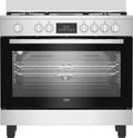 Beko BGM11226EX, cuisinière 5 feux avec triple couronne, Cuisine à gaz 90 x 60 cm, BGM11226EX, série bPRO 500 four multifonction 111L