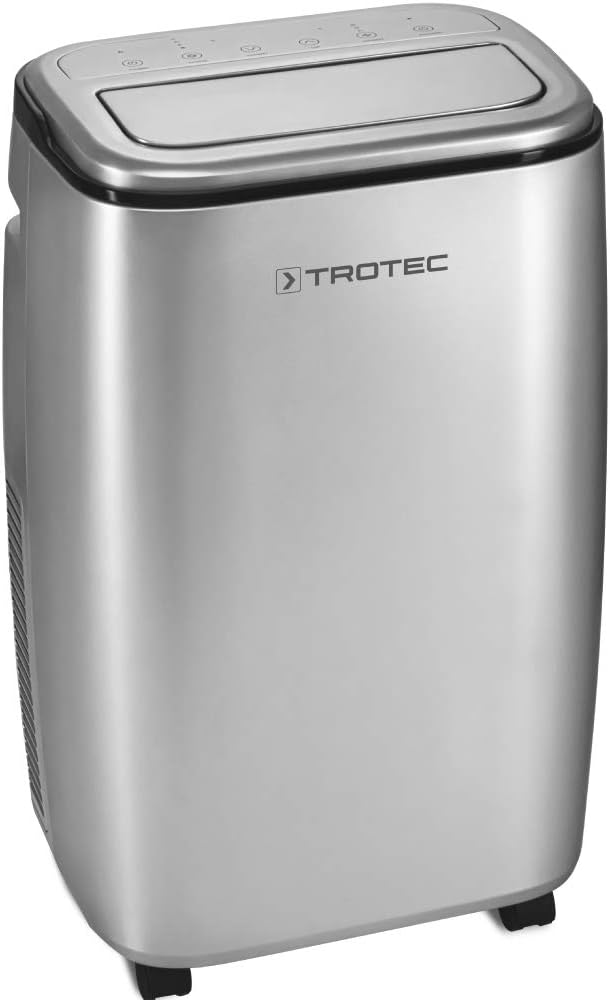 TROTEC Climatiseur local design PAC 3810 S mobile 3, 8 kW Climatiseur 3 en 1, Argent