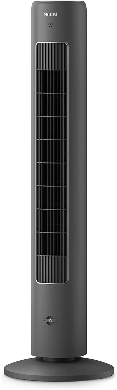 PHILIPS CX5535 Ventilateur Série 5000, Tour Oscillante 105 cm, Télécommande, 3 Vitesses et Modes, 40 W, Convient à l'aromathérapie