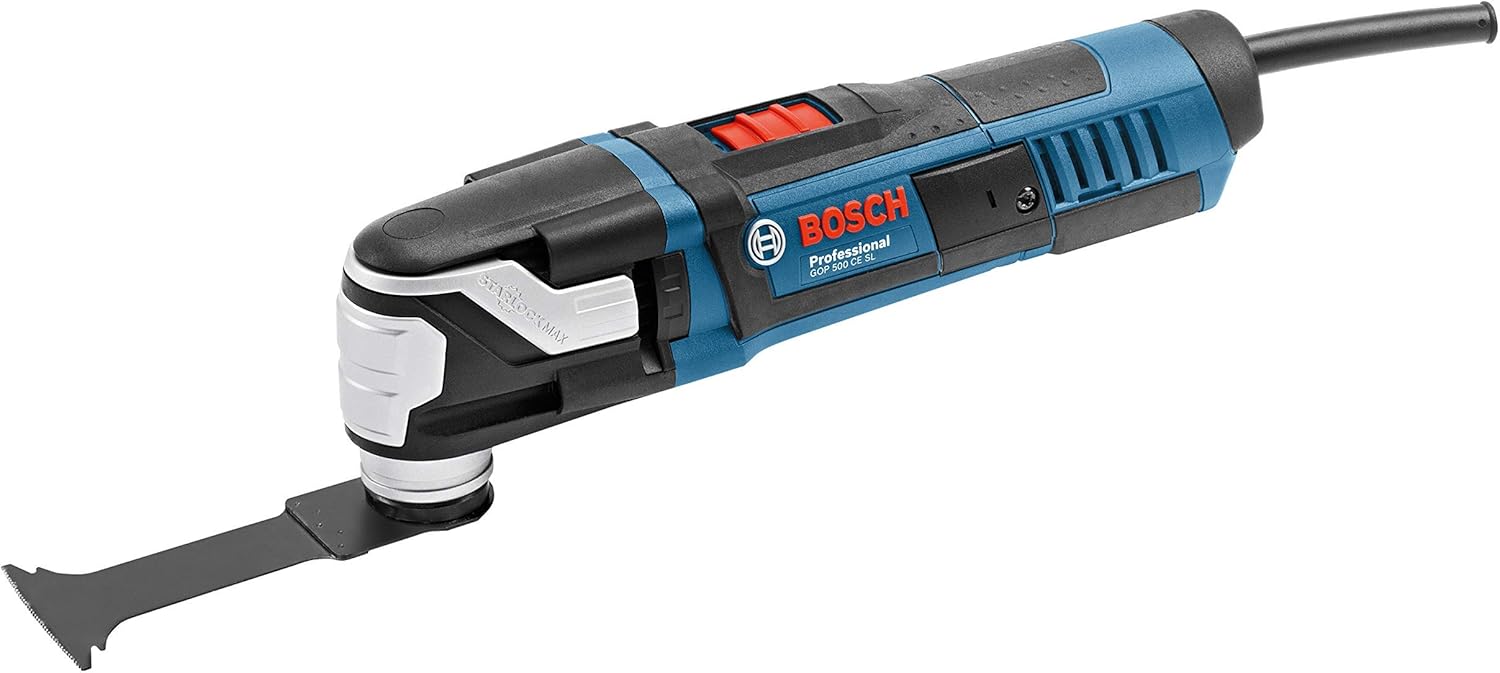 Ponceuse de détail, puissance 400 W, avec 1 lame plongeante BIM StarlockPlus PAIZ 32 APB – Bosch Professional, Noir/Bleu, Curved-Tec