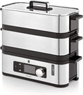 WMF, Cuiseur vapeurs électriques, 415090011 Vitalis E Cuit-vapeur, Argent/Noir