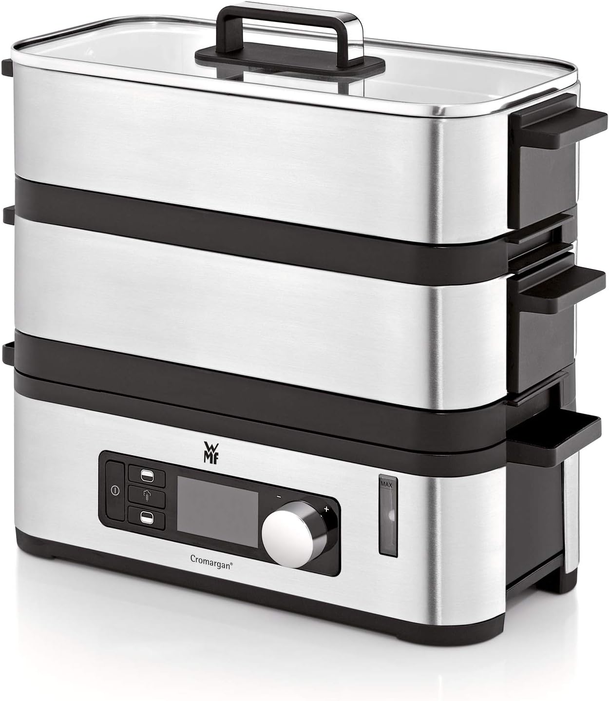WMF, Cuiseur vapeurs électriques, 415090011 Vitalis E Cuit-vapeur, Argent/Noir