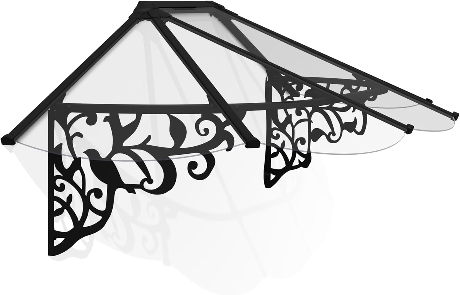 Store, Protection Contre la Pluie et Le Soleil pour Maison – Palram, Noir/Transparent, Gris Blanc Transparent