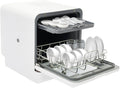 biniliubi, Lave-vaisselle, Lave-Vaisselle De Comptoir Compact Portable Mini-Lave-Vaisselle Table Espace Couverts Sur, Blanc/Gris