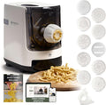 CLASSE ITALY PASTAIO Machine à pâtes avec 11 Matrices. Pasta Maker, jusqu'à 800g de pâtes, Blanc/Noir, balance intégrée