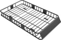 HOMCOM, Galerie de toit, Porte-Bagage pour Voiture Galerie de Toit pour Voiture en métal réglable en Longueur de 109, Noir