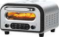 Four à pizza, pour pizza de 32 cm, avec pierre à pizza – ZACHVO, Argent, Jusqu'à 450°C, 5 pizzas préprogrammées, écran tactile