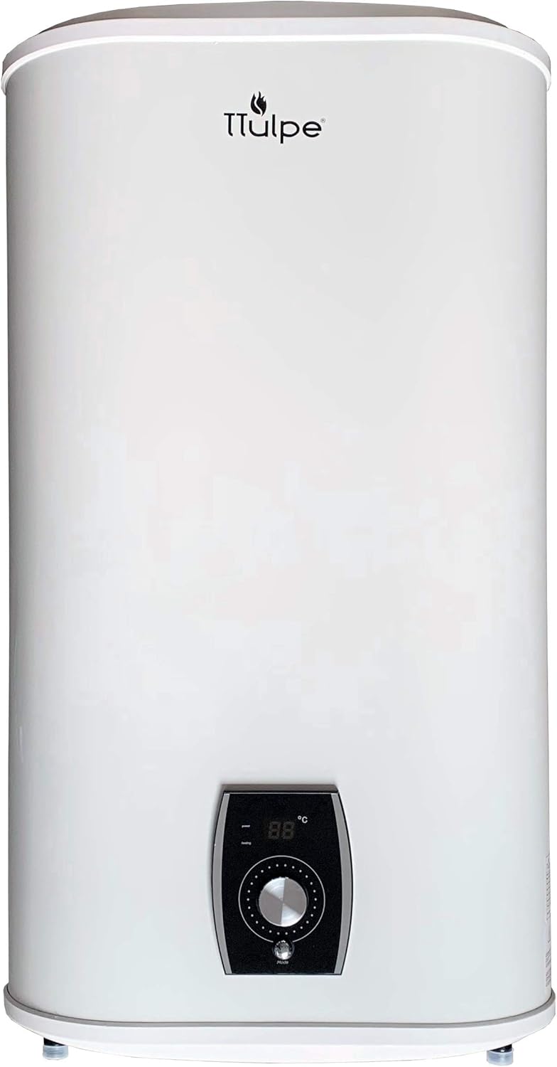 chauffe-eau à accumulation électrique plat avec contrôle intelligent, Smart Master 50 – TTulpe, Blanc/Noir