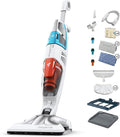 Nettoyeur vapeur, 2 en 1 – Rowenta, Blanc/Rouge/Bleu/Gris, Clean & Steam Multi RY8544WH, Aspire et lave en même temps, Performant
