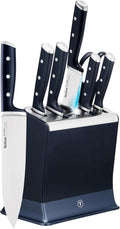 Tefal K297S744, Set de couteaux 6pièces, Bloc de couteaux avec affuteurs intégrés, 5couteaux, Noir/Argent, K297S744, EverSharp, Ciseaux