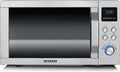 Four micro-ondes, Micro-onde avec 10 niveaux de puissance, Inox – Severin, Argent/Noir, 1 950 W, ? 28 cm, MW 7774