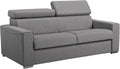 Canapé 3 Places Convertible Express en Tissu Gris, Matelas 18 cm avec mémoire de Forme – Vente-unique