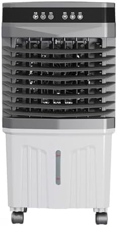 refroidisseur de marais portable pour la maison, Refroidisseur d'air par évaporation 1200 CFM avec télécommande, Gris/Blanc