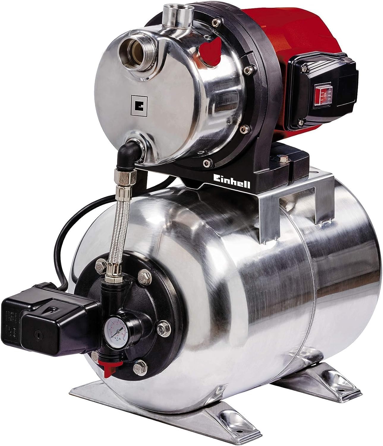 Lit, Hauteur de refoulement 50 m, Argent/Noir/Rouge – Einhell, Hauteur d'aspiration 8 m, Pression 5 bar