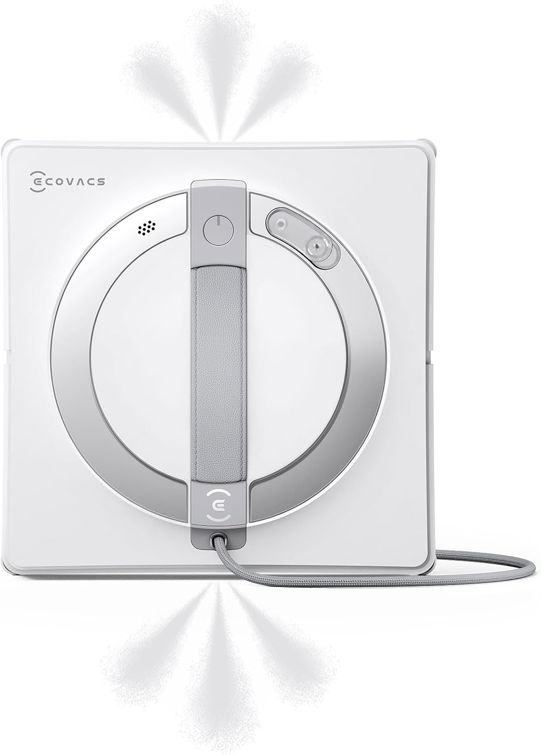 WINBOT W2 Pro Robot Nettoyeur de Vitres, Système de Protection à 10 Niveaux – ECOVACS, Blanc/Gris, Buses à 3 Embouts, Système d'escalade Stable