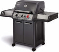 Barbecue Monroe Black Pro 3 K Turbo, 3 brûleurs dont 1 Turbo Zone – Enders, Noir/Gris, 1 brûleur latéral, Jusqu'à 14 convives, 14, 1 kW, Simple Clean