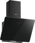 Comfee ANGJ64B-60 ' ANGJ64B-60 Hotte aspirante inclinée 60 cm en Verre Trempé, 3 Niveaux de Vitesse, Écran Tactile LED, 60 cm, Noir