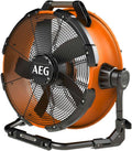 AEG BDF18-0 Ventilateur de chantier sans-fil 18 Volt hybride Brushless, diamètre 57, 5 cm, sans batterie, Noir/Orange, 6 vitesses, - BDF18-0
