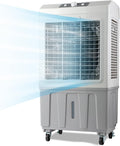 Rafraîchisseur d'air par évaporation, Réservoir D'eau de 70L et 3 Vitesses de Ventilateur, Refroidisseur par Évaporation avec Roue