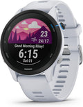 Montre GPS Multisports connectée de Running, Boîtier 46 mm – Amazon Renewed, Blanc/Noir, Garmin Forerunner 255, Music, Blanche, Reconditionné